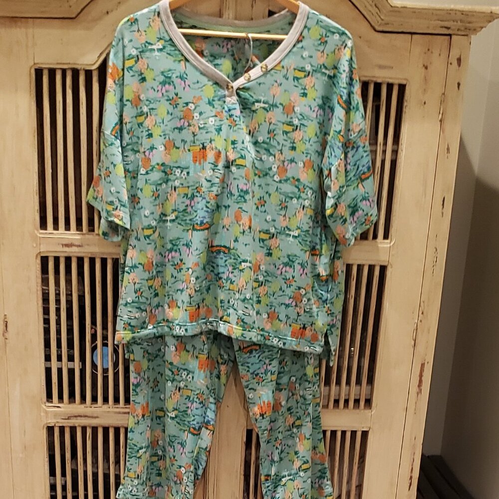 Cuddl Duds Crop Pant 2 Piece Pajama Set
